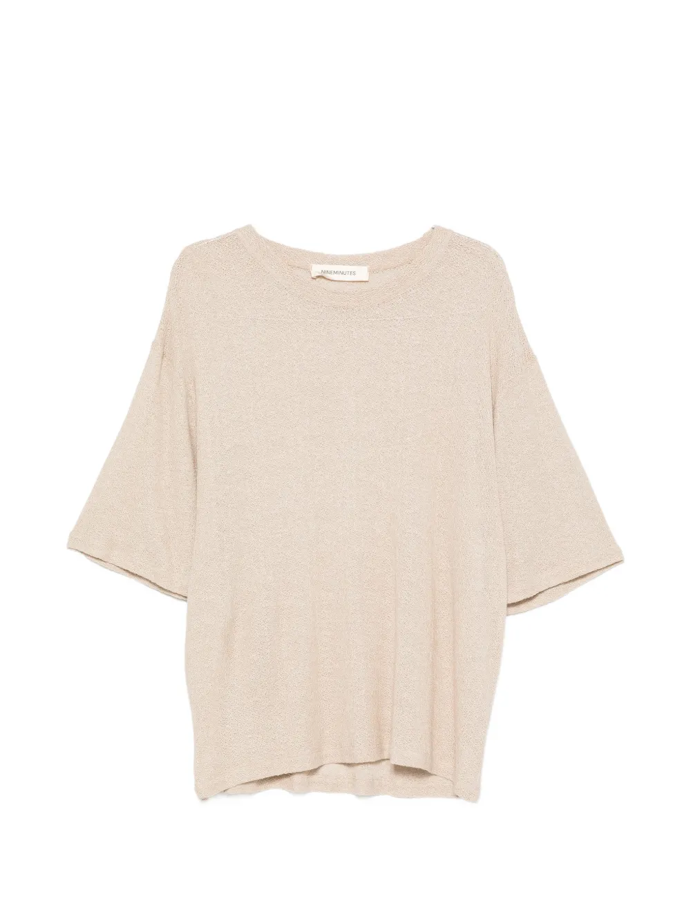 Nineminutes Club crochet-knit T-shirt - Toni neutri