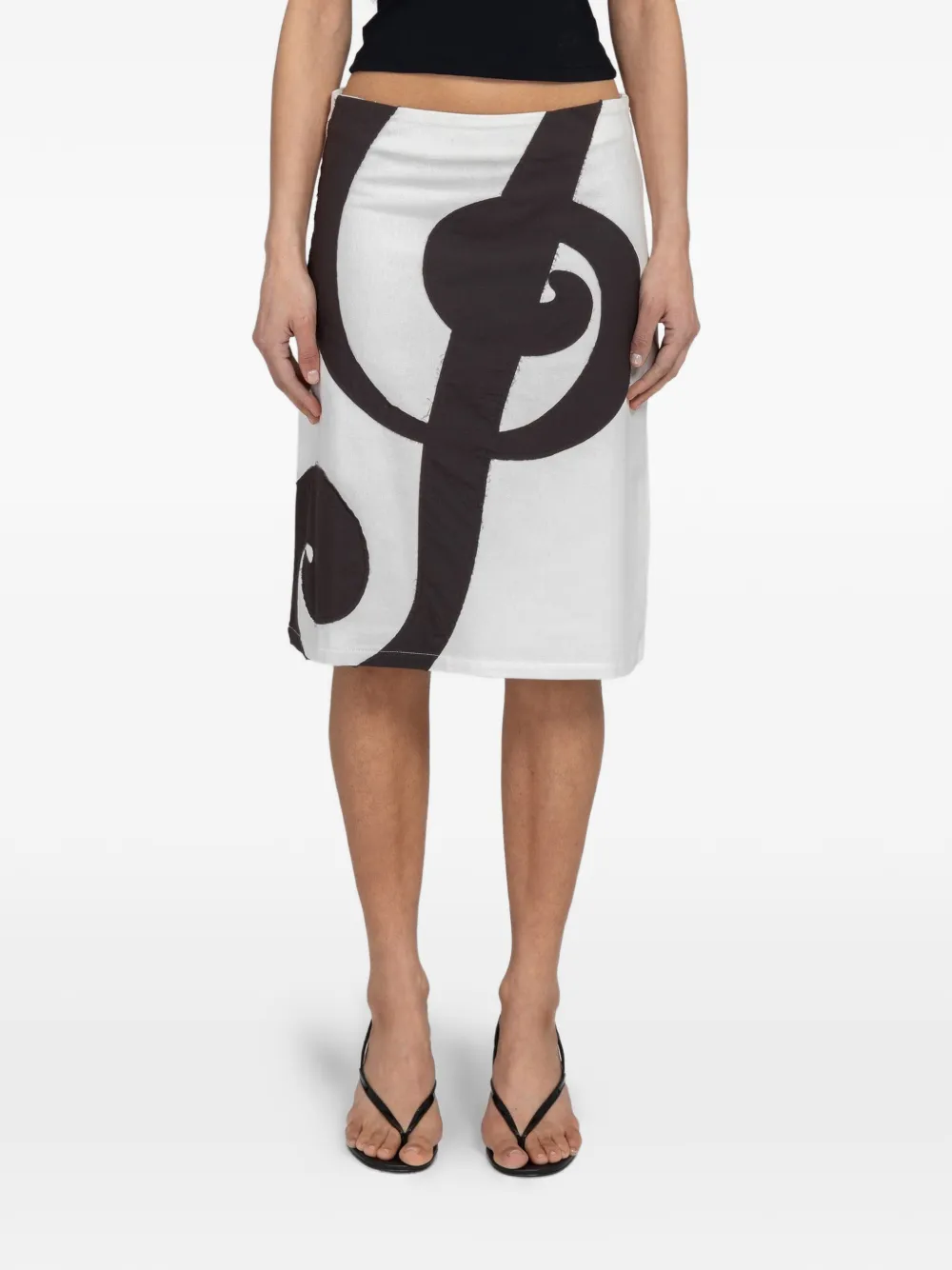 Gimaguas Sol graphic-print midi skirt - Bianco