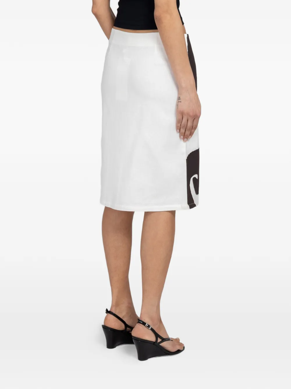 Gimaguas Sol graphic-print Midi Skirt | White | FARFETCH JO