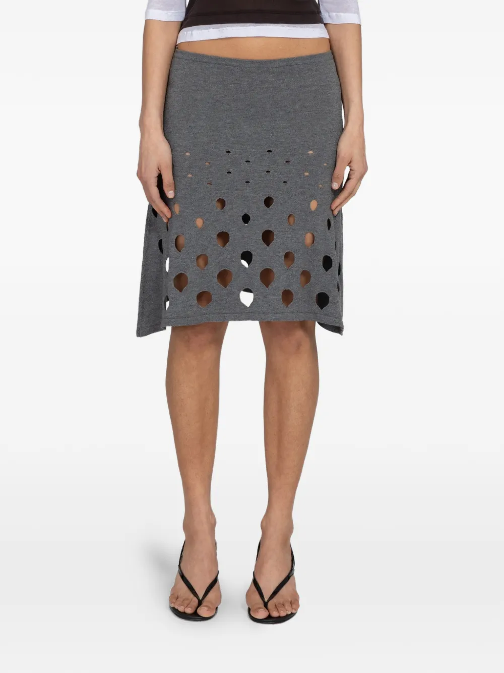 Gimaguas Aros cut-out skirt - Grigio