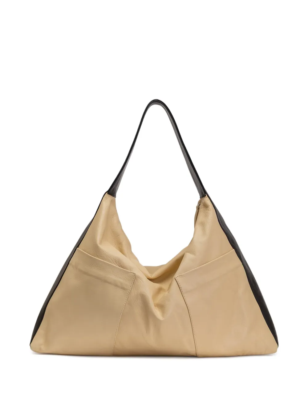 Gimaguas Duo leather shoulder bag - Toni neutri