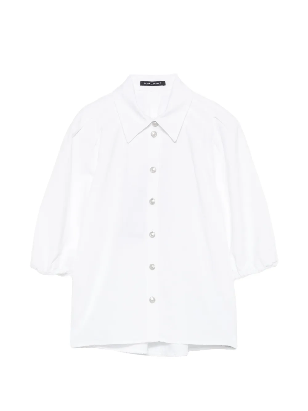 Luisa Cerano puff-sleeve blouse - Bianco