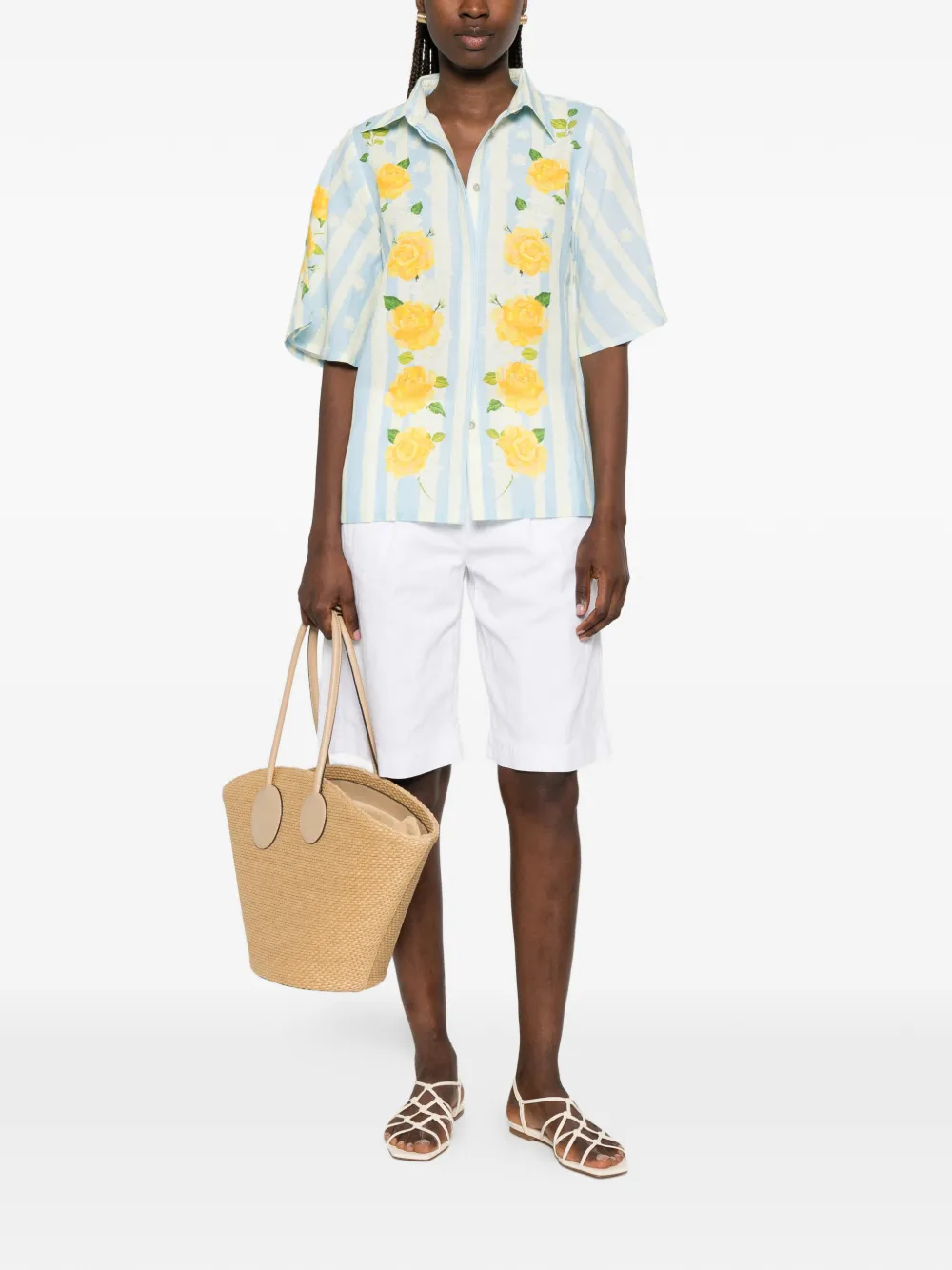  Verandah Camicia A Righe - Blu 