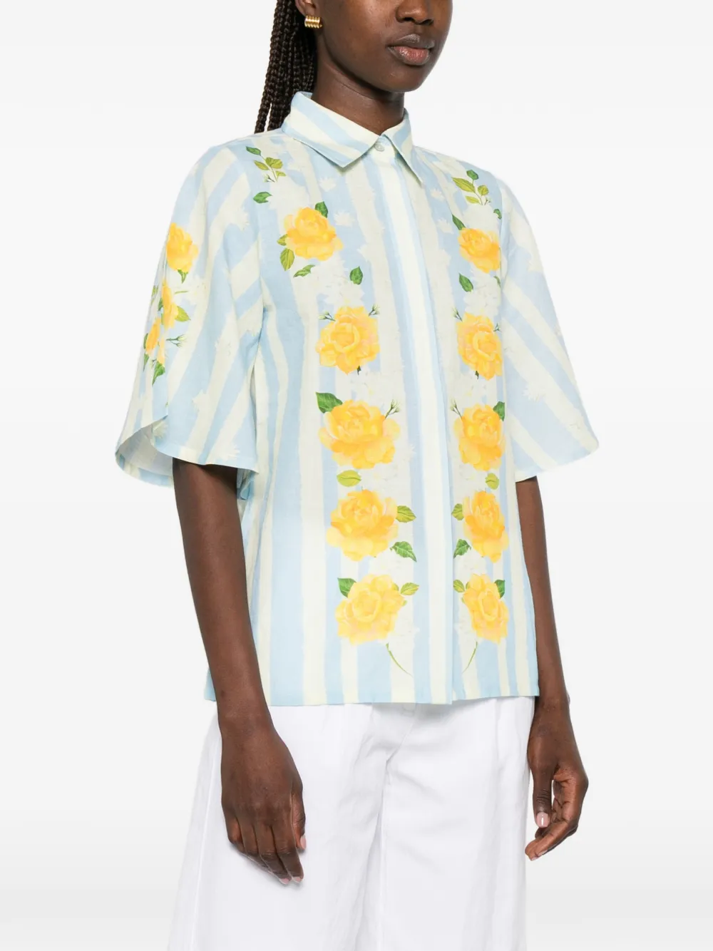  Verandah Camicia A Righe - Blu 