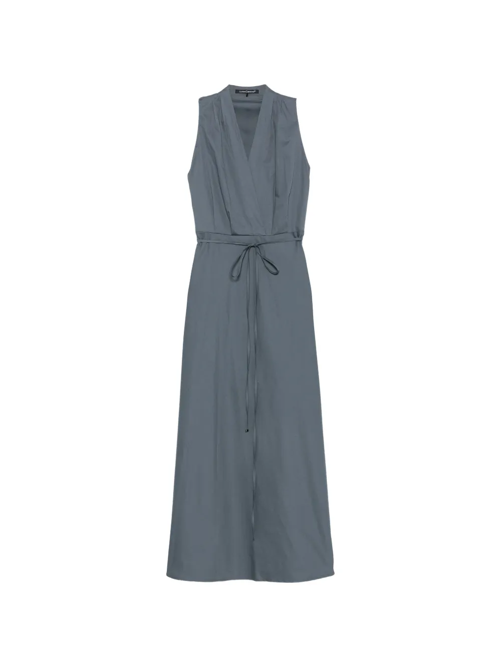 Luisa Cerano wrap-style belted midi dress - Grigio