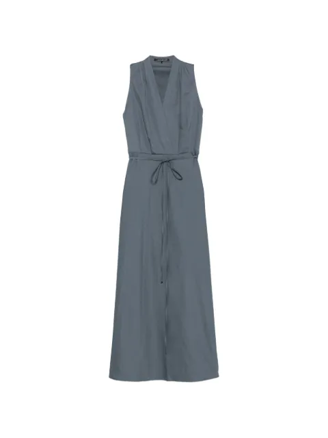 Luisa Cerano wrap-style belted midi dress