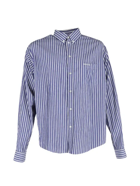 Balenciaga Pre-Owned logo-embroidered striped shirt
