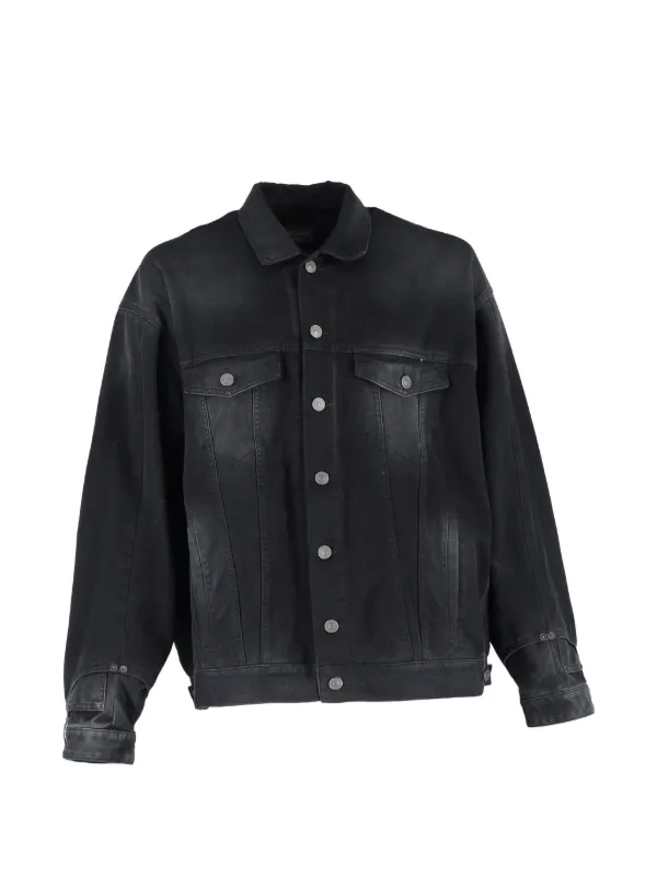 新品 BALENCIAGA デニム ジャケット バレンシアガ ブラック 黒 Balenciaga Pre-Owned ウォッシュド デニムジャケット | ブラック