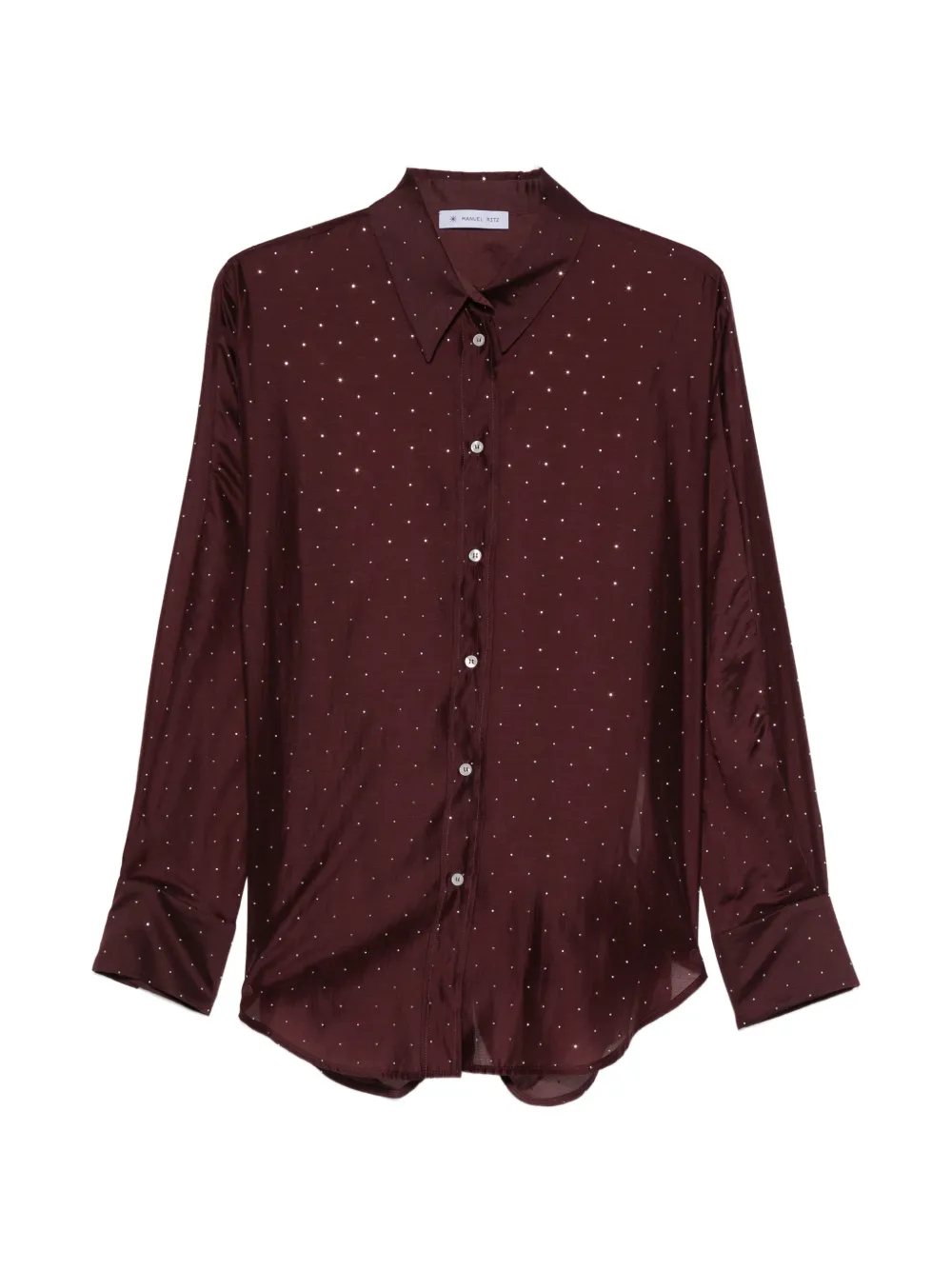 Manuel Ritz rhinestone-embellished long-sleeve shirt - Rosso