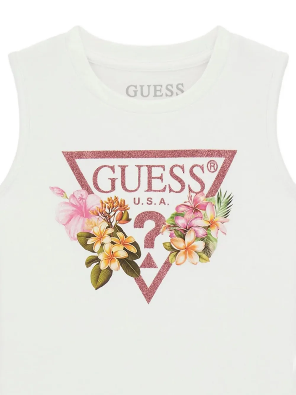 guess kids Mouwloze jurk Wit