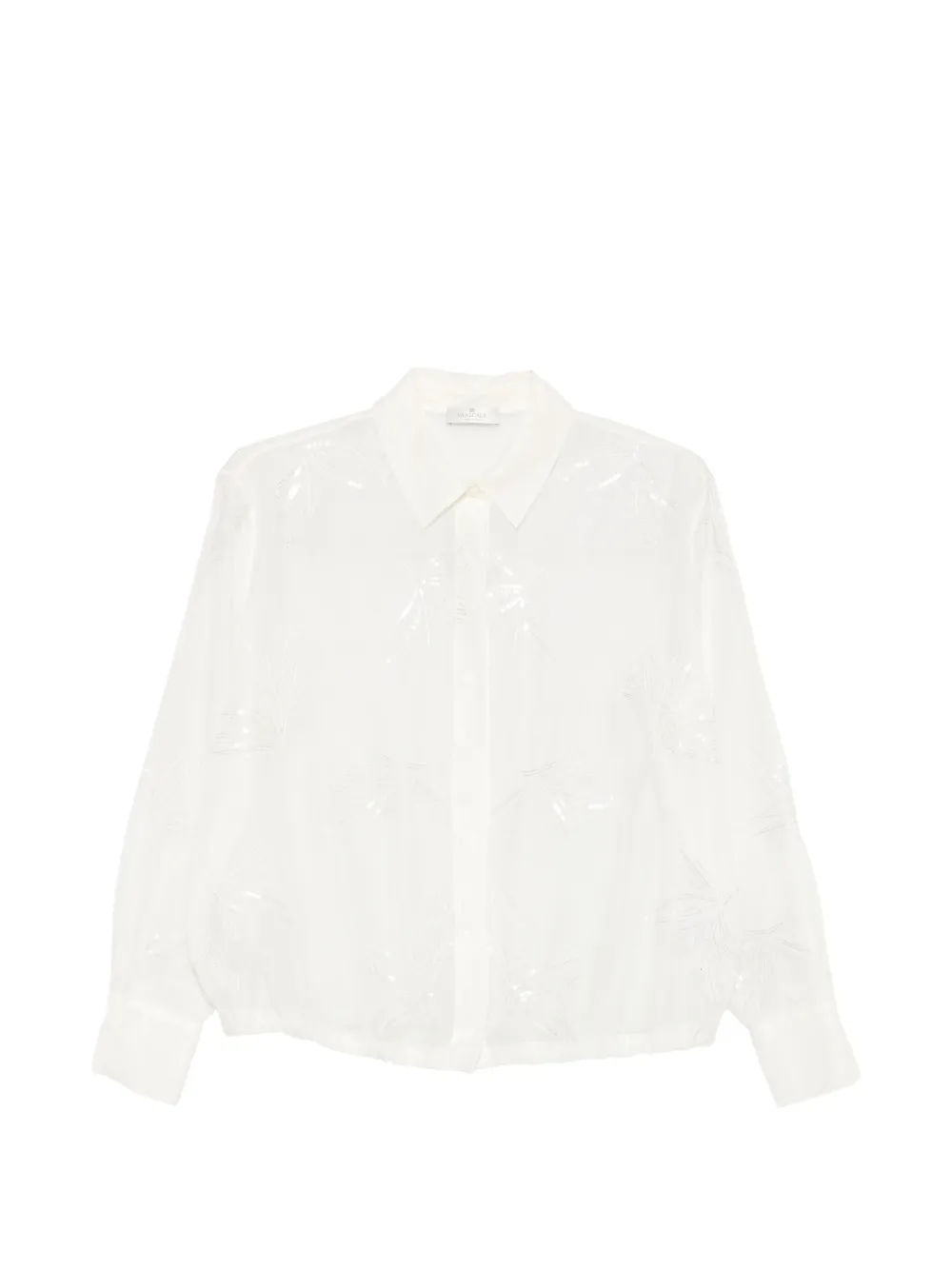 PANICALE sequin-embroidered shirt - Bianco
