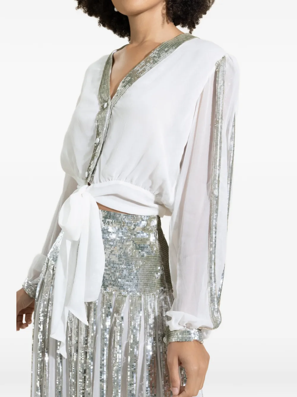 Temperley London Filigree Blouse - Bianco