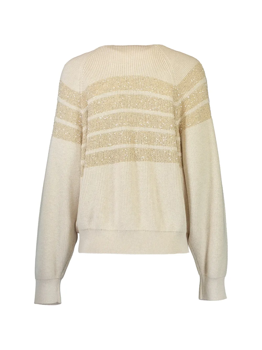 Brunello Cucinelli Vest verfraaid met pailletten en rits Beige