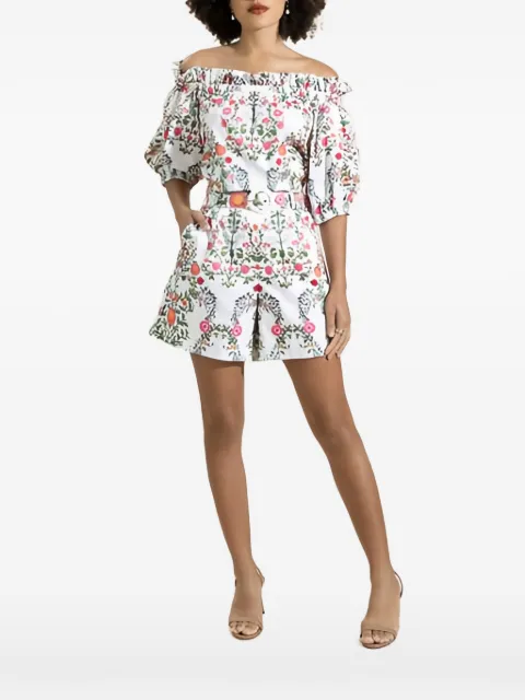 Borgo De Nor Gwen floral-print off-the-shoulder top