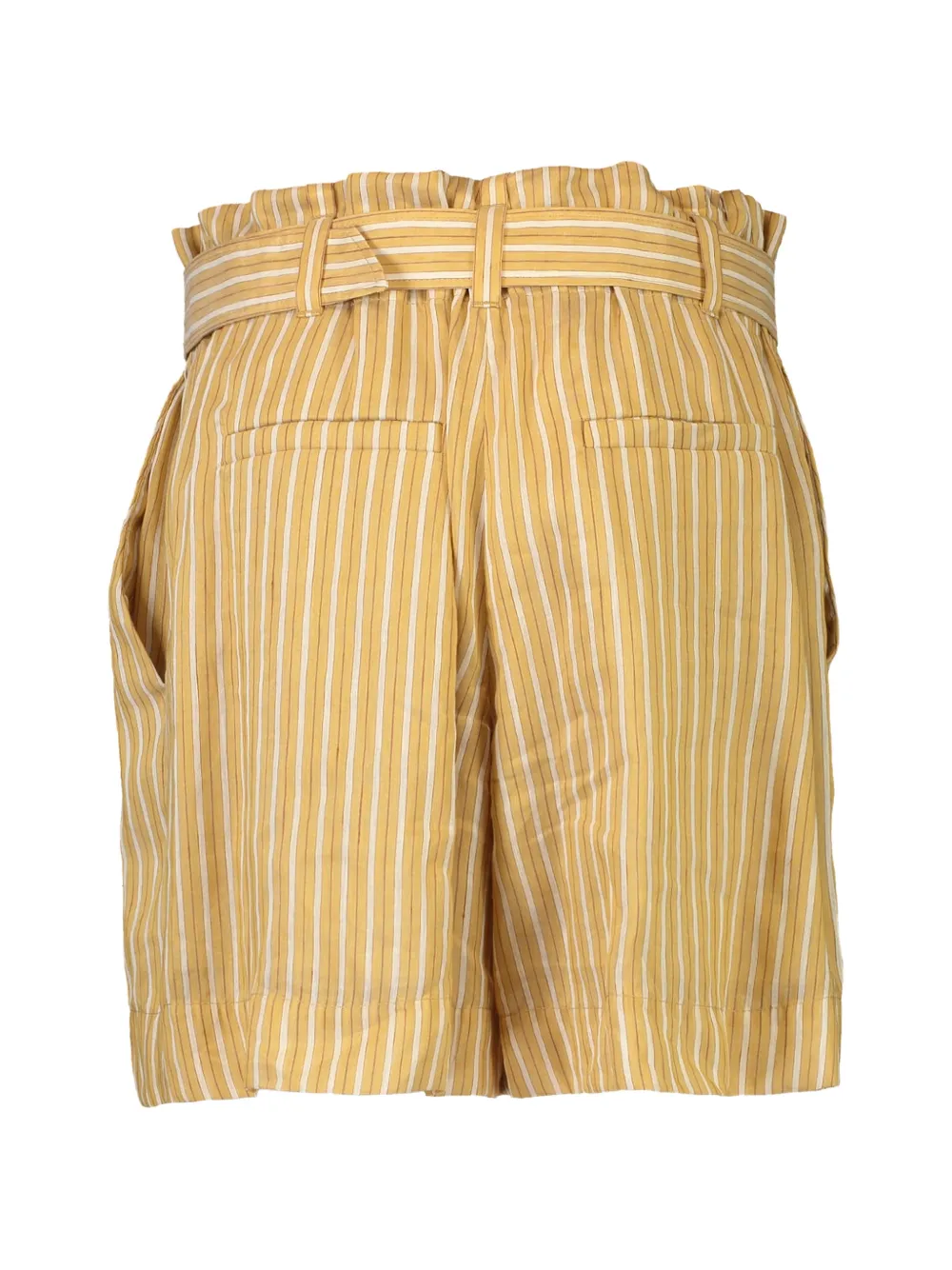 Brunello Cucinelli Gestreepte shorts met ceintuur Geel