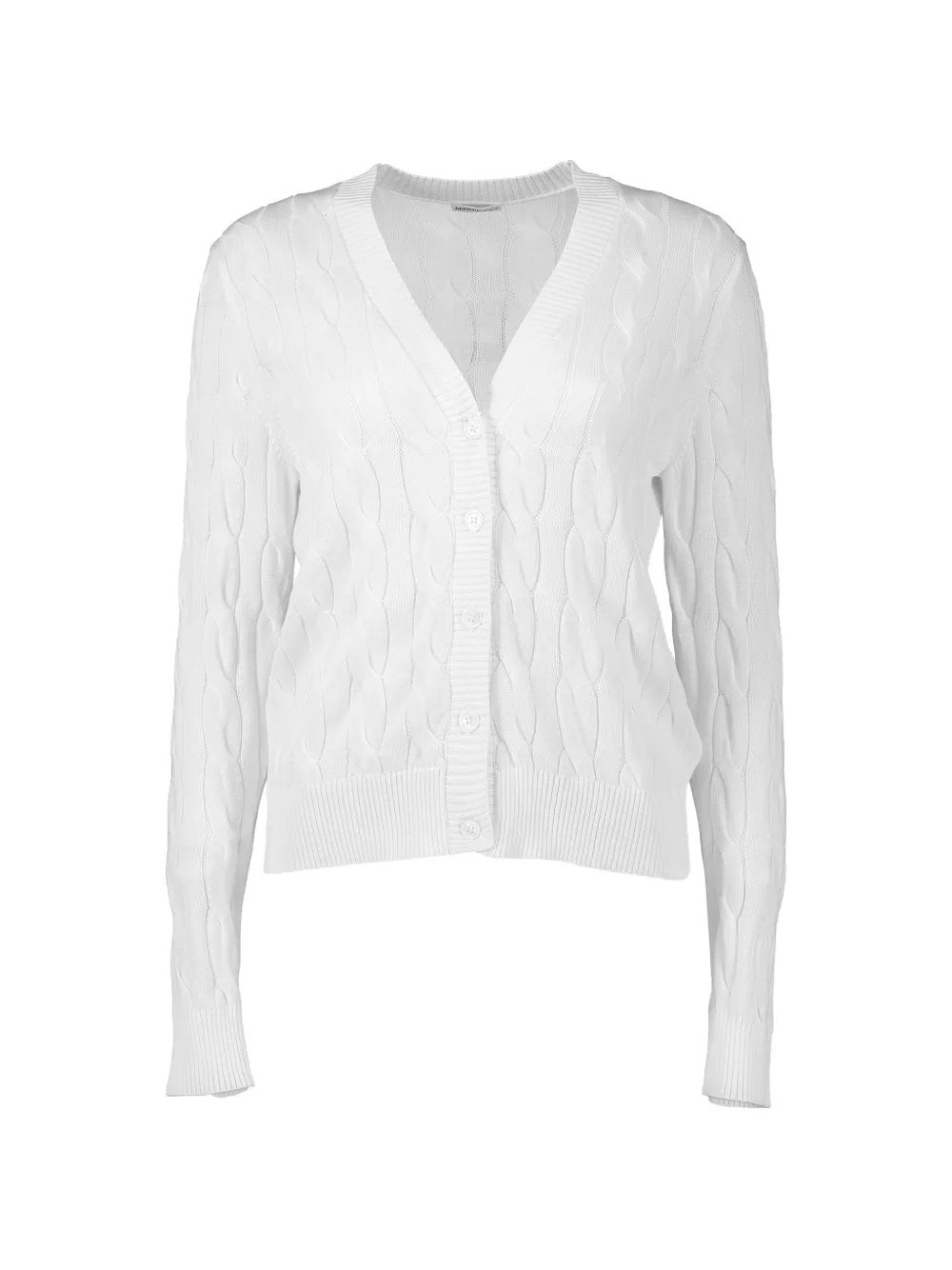 MINNIE ROSE Classic Cable cardigan - Bianco