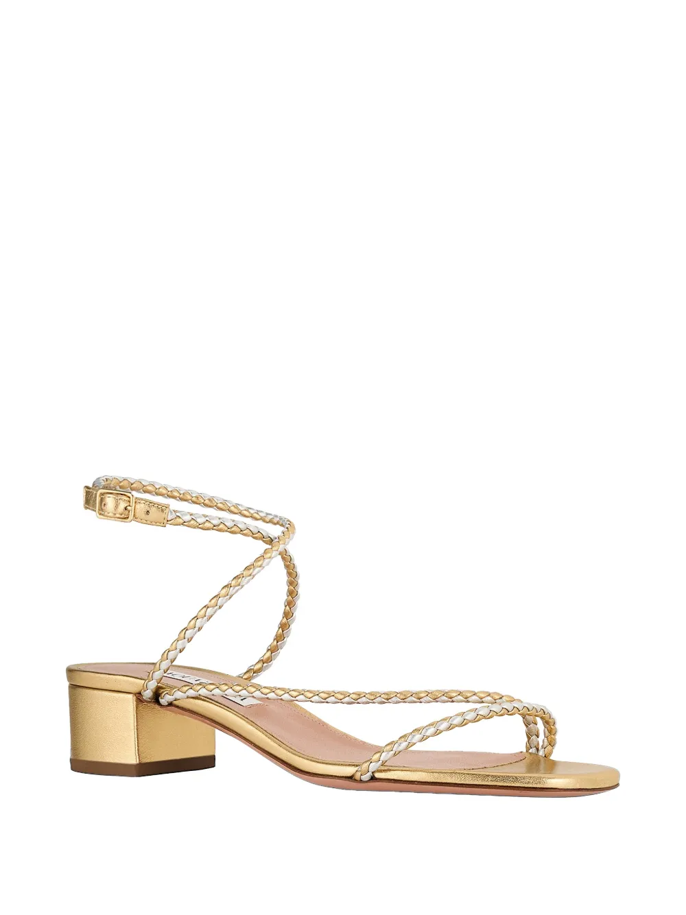 Aquazzura Luca braided sandals Goud