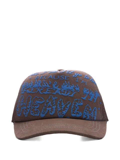 JUNGLES JUNGLES puff-print trucker cap