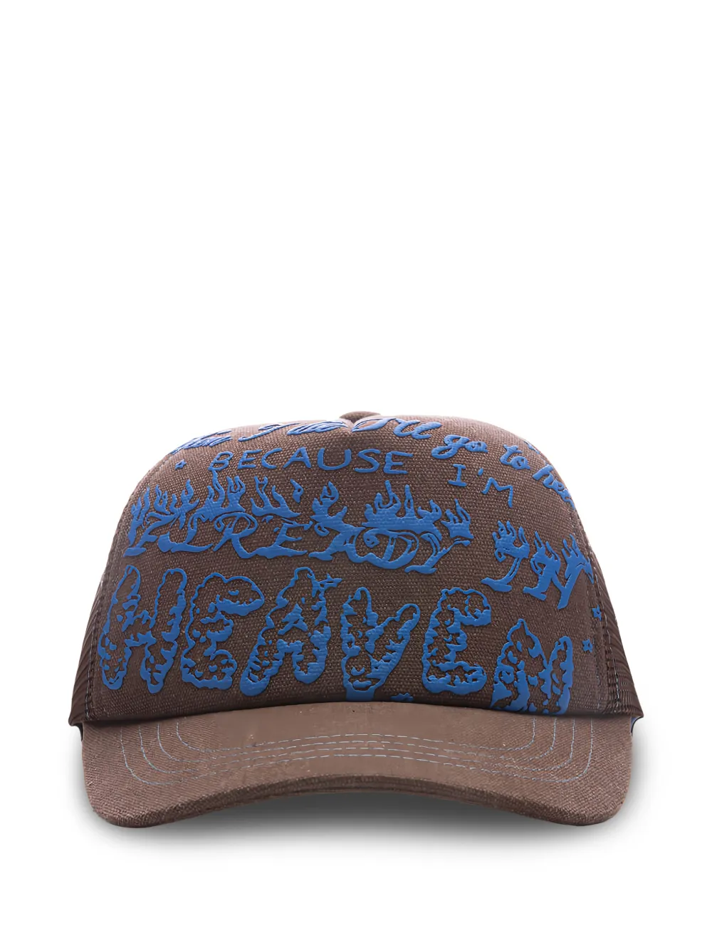JUNGLES JUNGLES puff-print trucker cap - Marrone