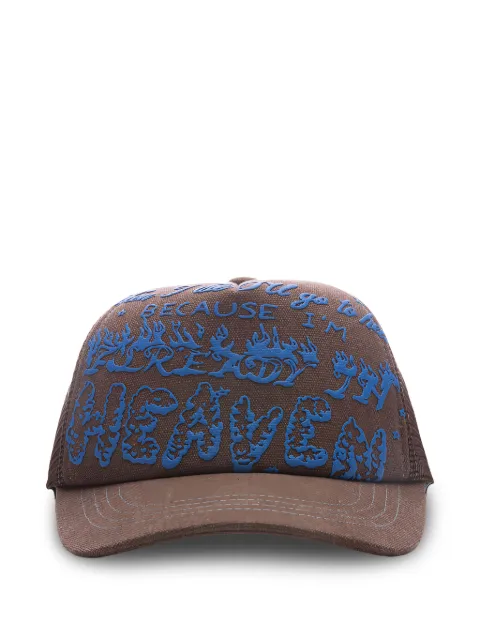 JUNGLES JUNGLES puff-print trucker cap