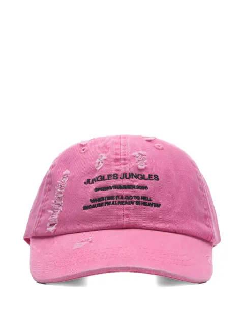 JUNGLES JUNGLES distressed embroidered cap