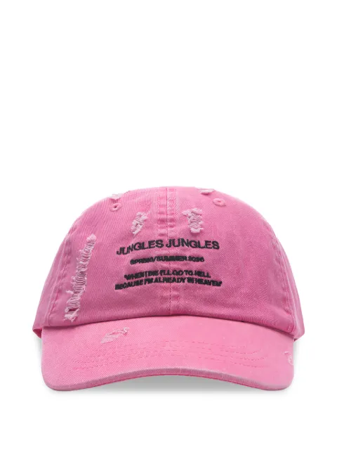 JUNGLES JUNGLES distressed embroidered cap