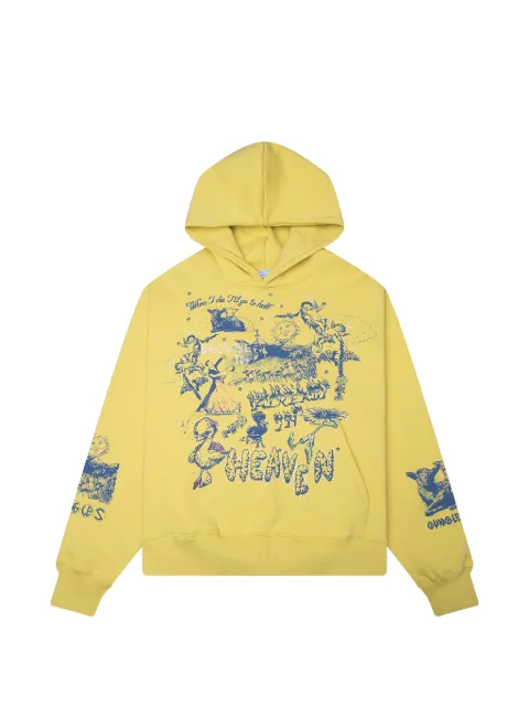 JUNGLES JUNGLES graphic-print rhinestone-embellished hoodie