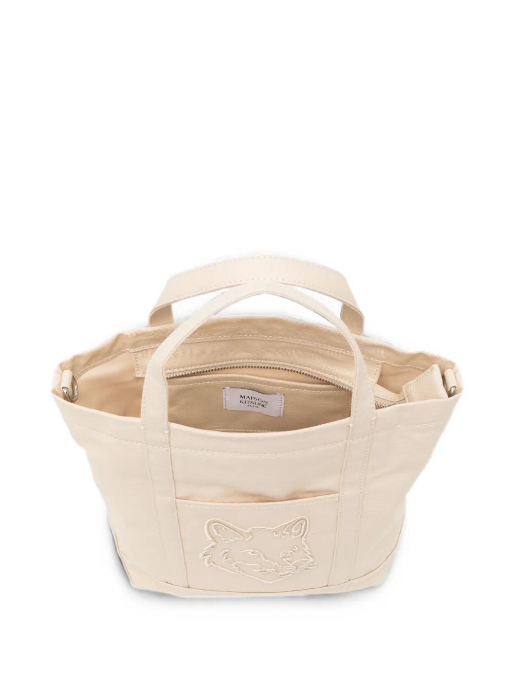 Maison Kitsuné Kleine Fox Head shopper Beige