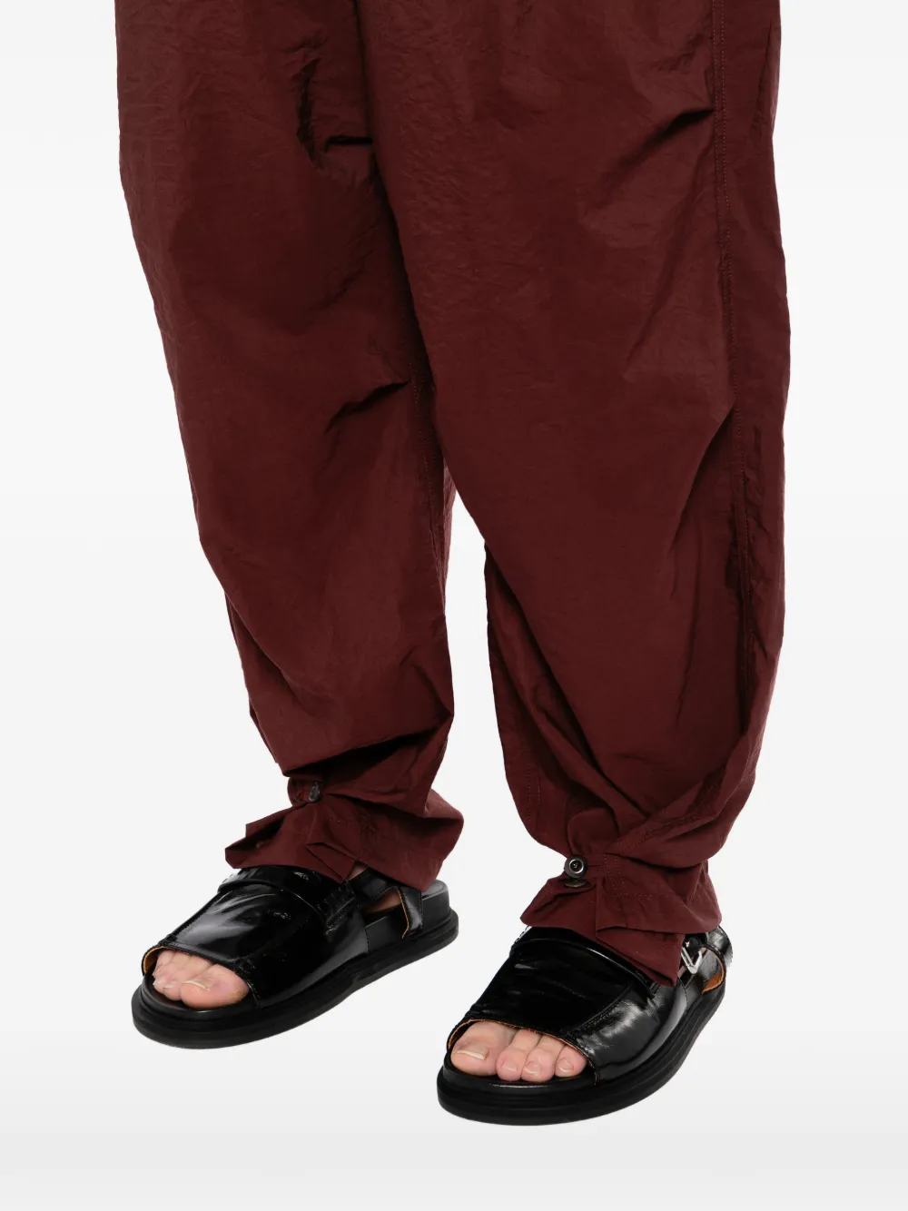 LEMAIRE Porto Parachute broek Bruin