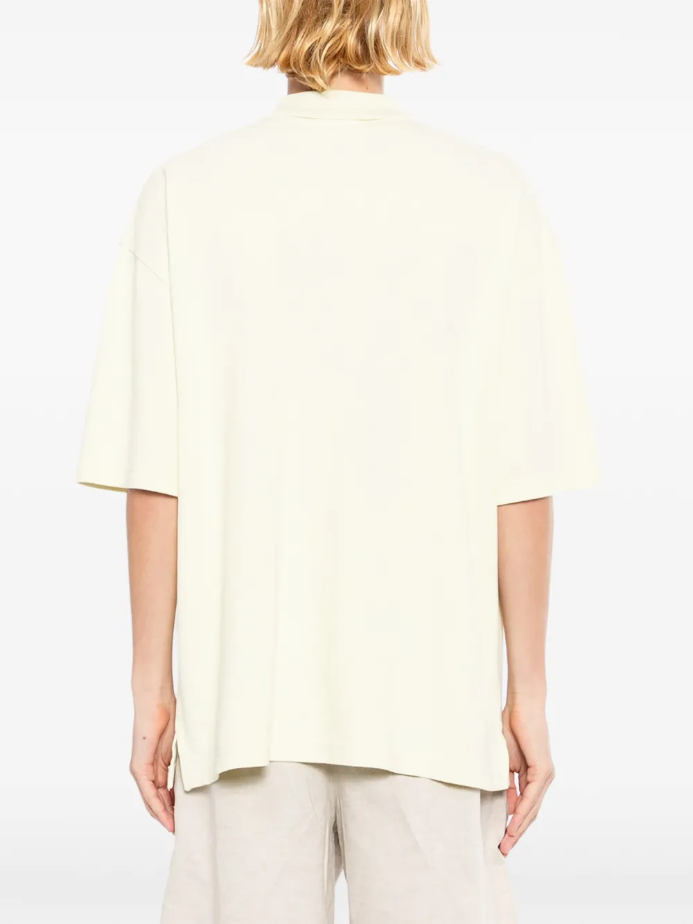 Maison Kitsuné Fox Head poloshirt Geel