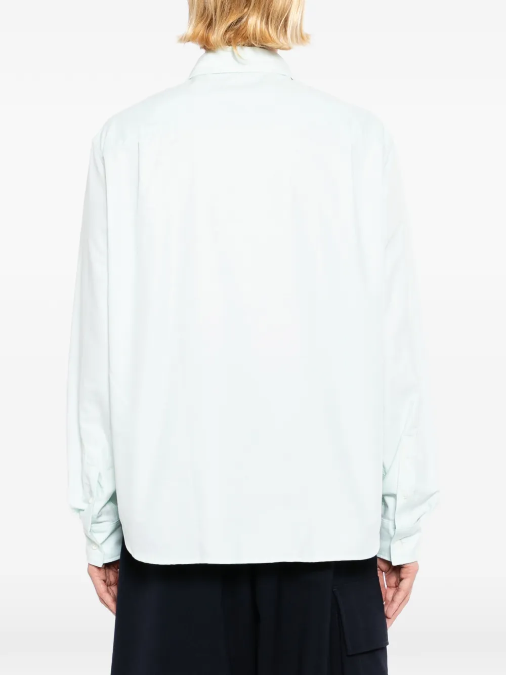 Maison Kitsuné Profile Fox Oxford overhemd Groen
