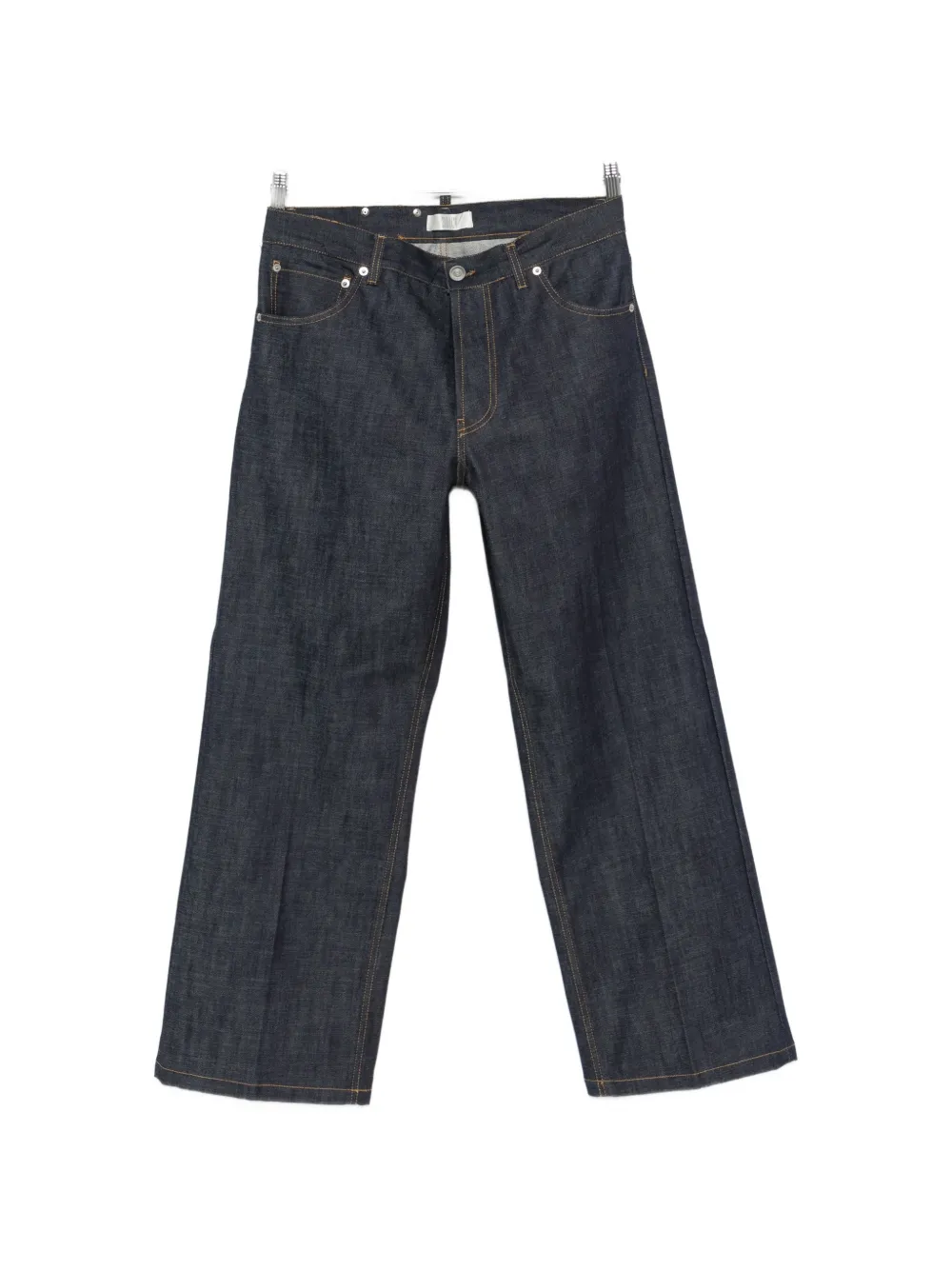 3DICI logo-patch wide-leg jeans - Blu
