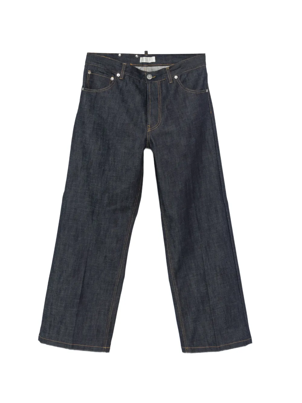 3DICI logo-patch wide-leg jeans - Blu