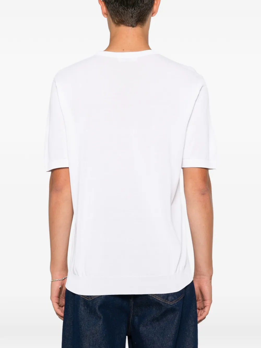 Roberto Collina T-shirt met geribbelde afwerking Wit
