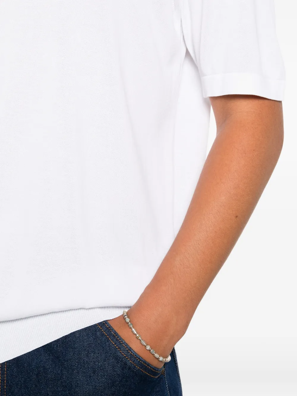 Roberto Collina T-shirt met geribbelde afwerking Wit