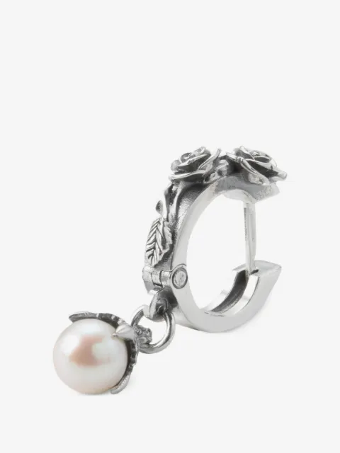 Emanuele Bicocchi Rose Pearl hoop earring