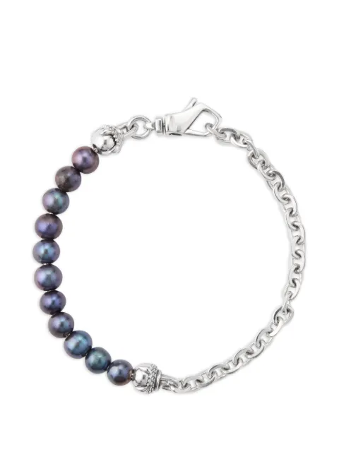 Emanuele Bicocchi pearl-embellished chain-link bracelet