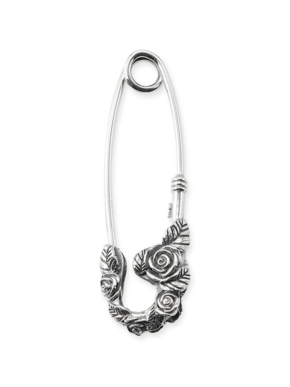 Emanuele Bicocchi Rose safety-pin brooch - Argento