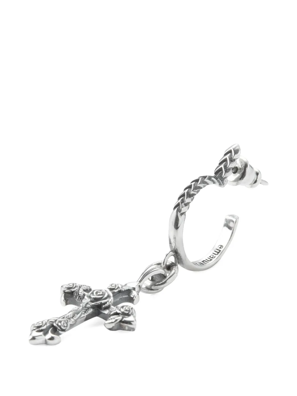 Emanuele Bicocchi rose-cross earring - Silber