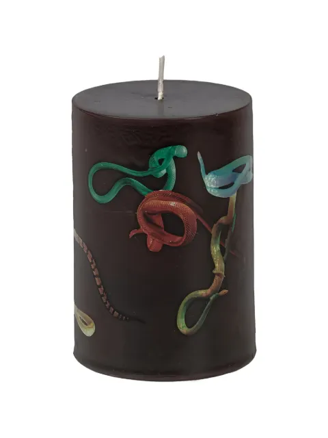 Seletti Toiletpaper snake-print candle
