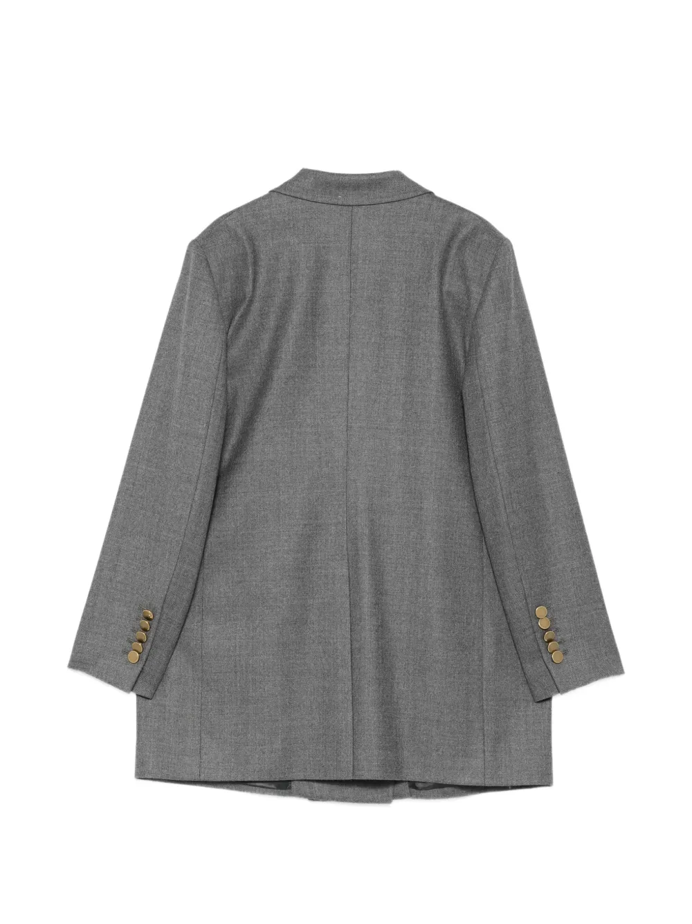 SAULINA Agata blazer met dubbele rij knopen en puntige revers Grijs