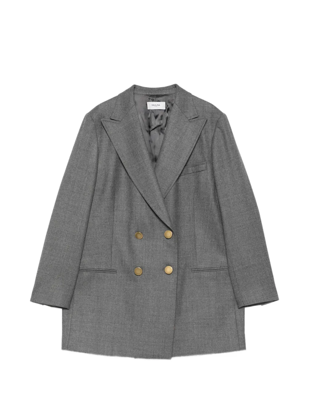 SAULINA Blazer Agata doppiopetto con revers a lancia - Grigio