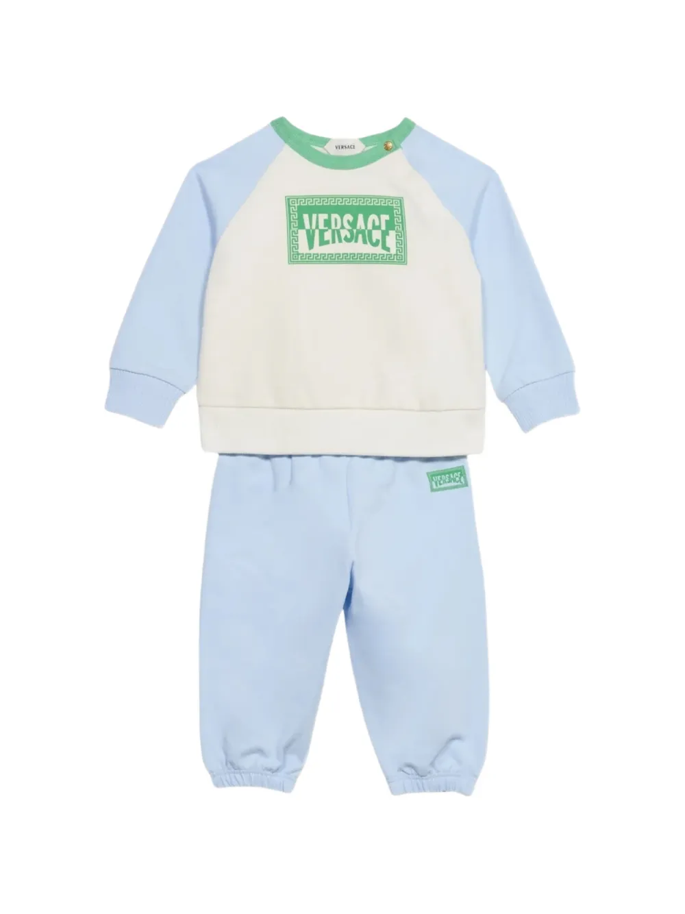 Versace Kids Set top e pantaloni con logo (2 pezzi) - Blu