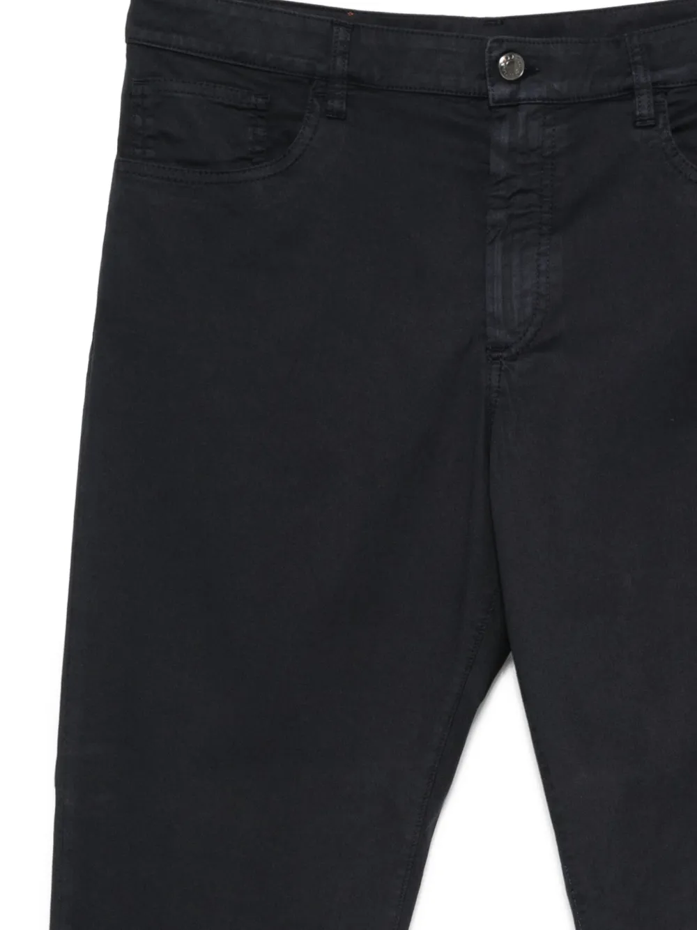 Canali Broek met logopatch Blauw