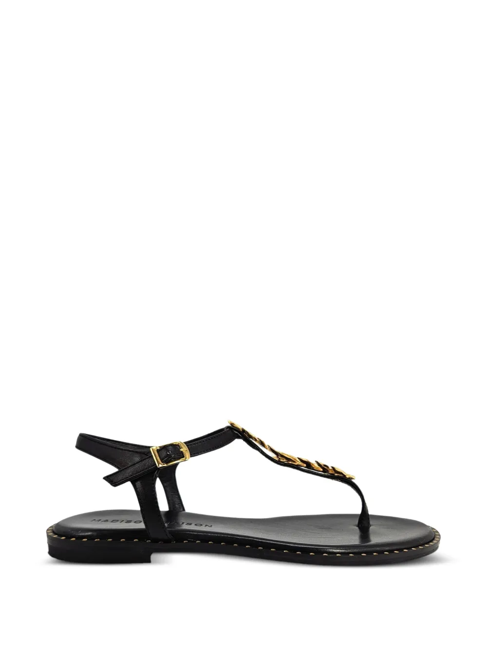 Madison.Maison leaf-embellished sandals - Black