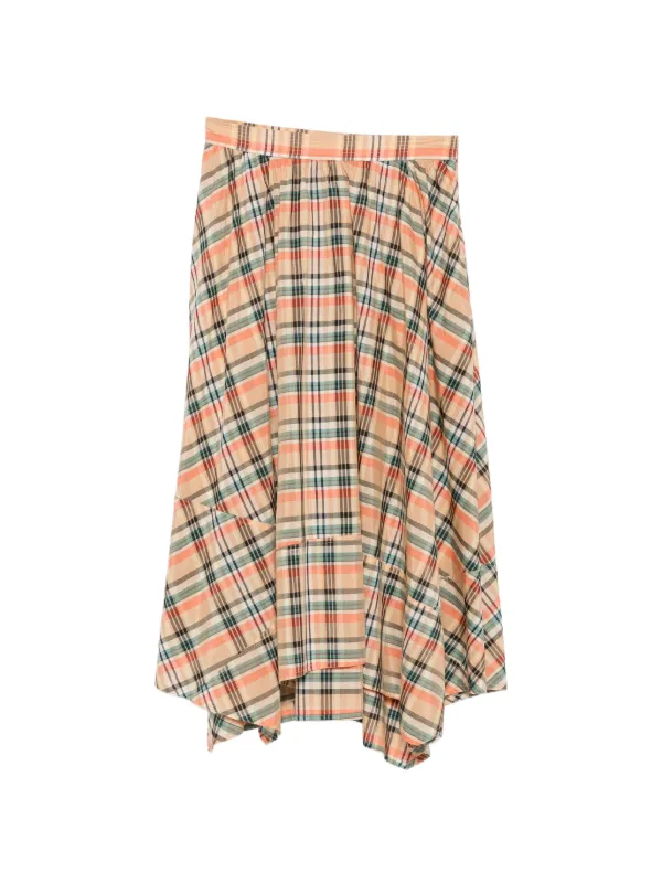 Ulla Johnson Annette Plaid-pattern Midi Skirt in Neutrals