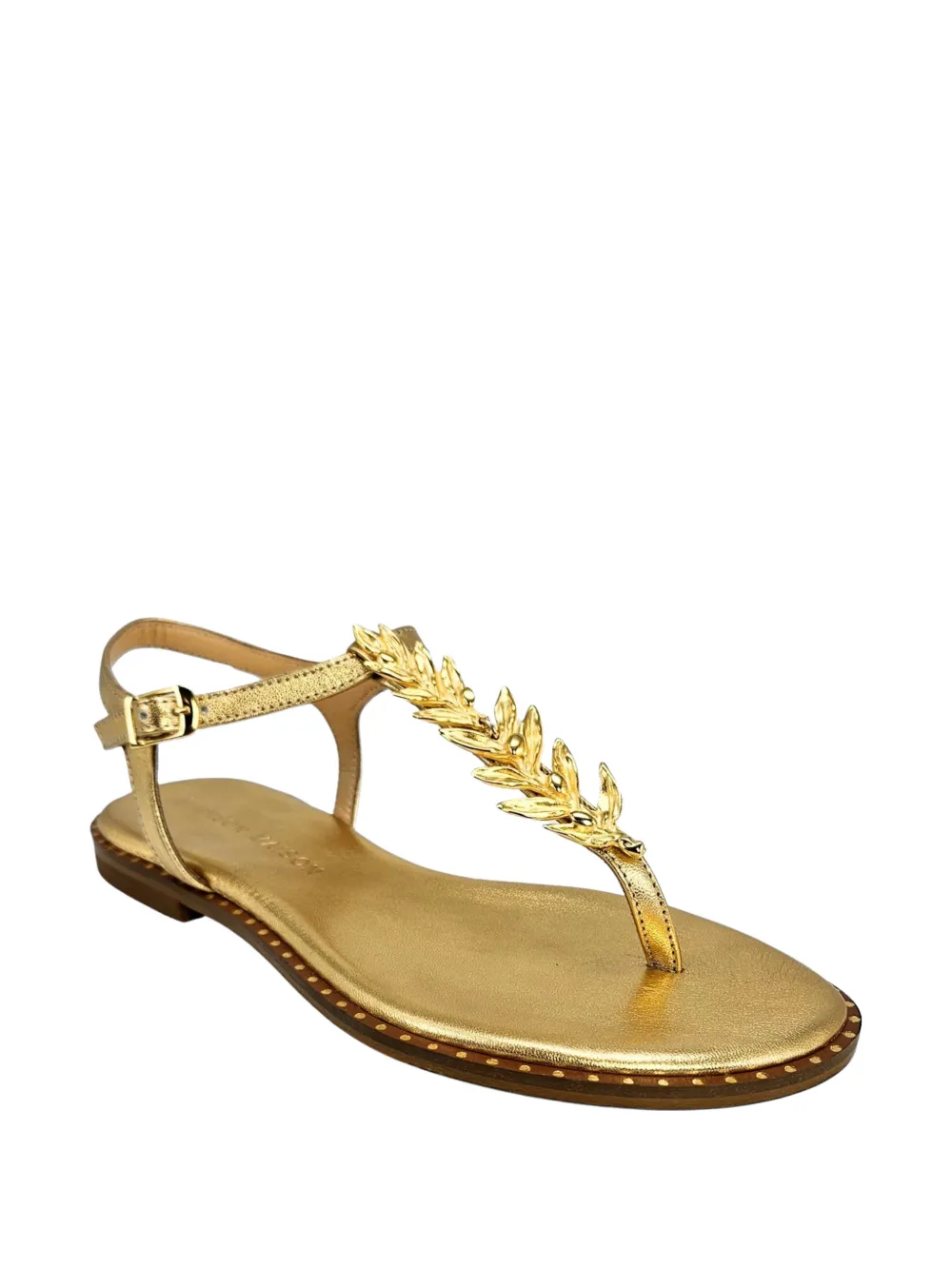 Madison.Maison leaf-embellished sandals Goud