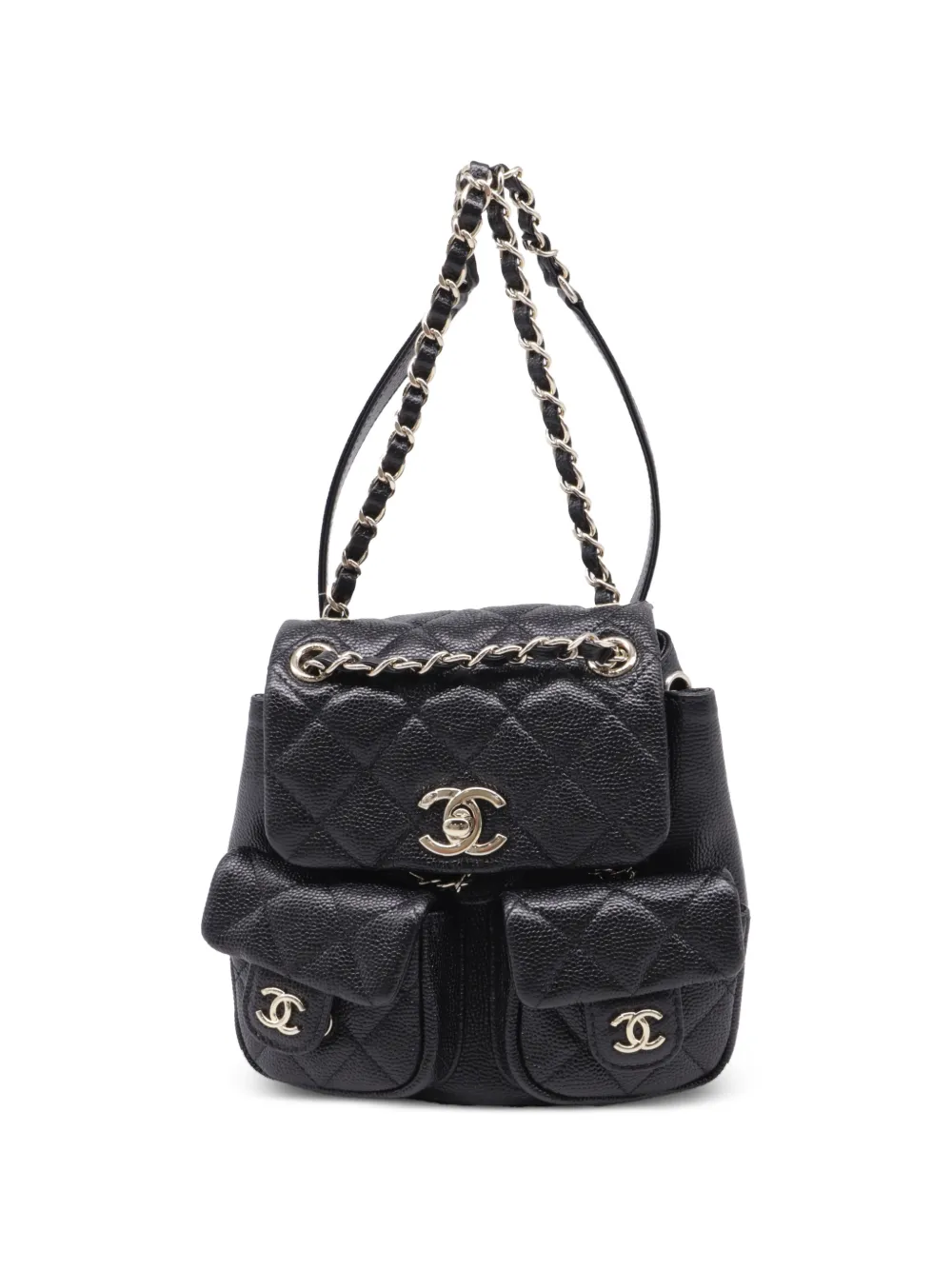 CHANEL Pre-Owned 2024 small Duma CC turn-lock backpack - Nero