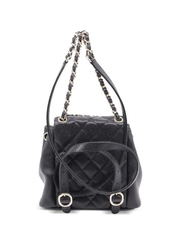 CHANEL Pre-Owned 2024 デュマ ココマーク ターンロック バックパック