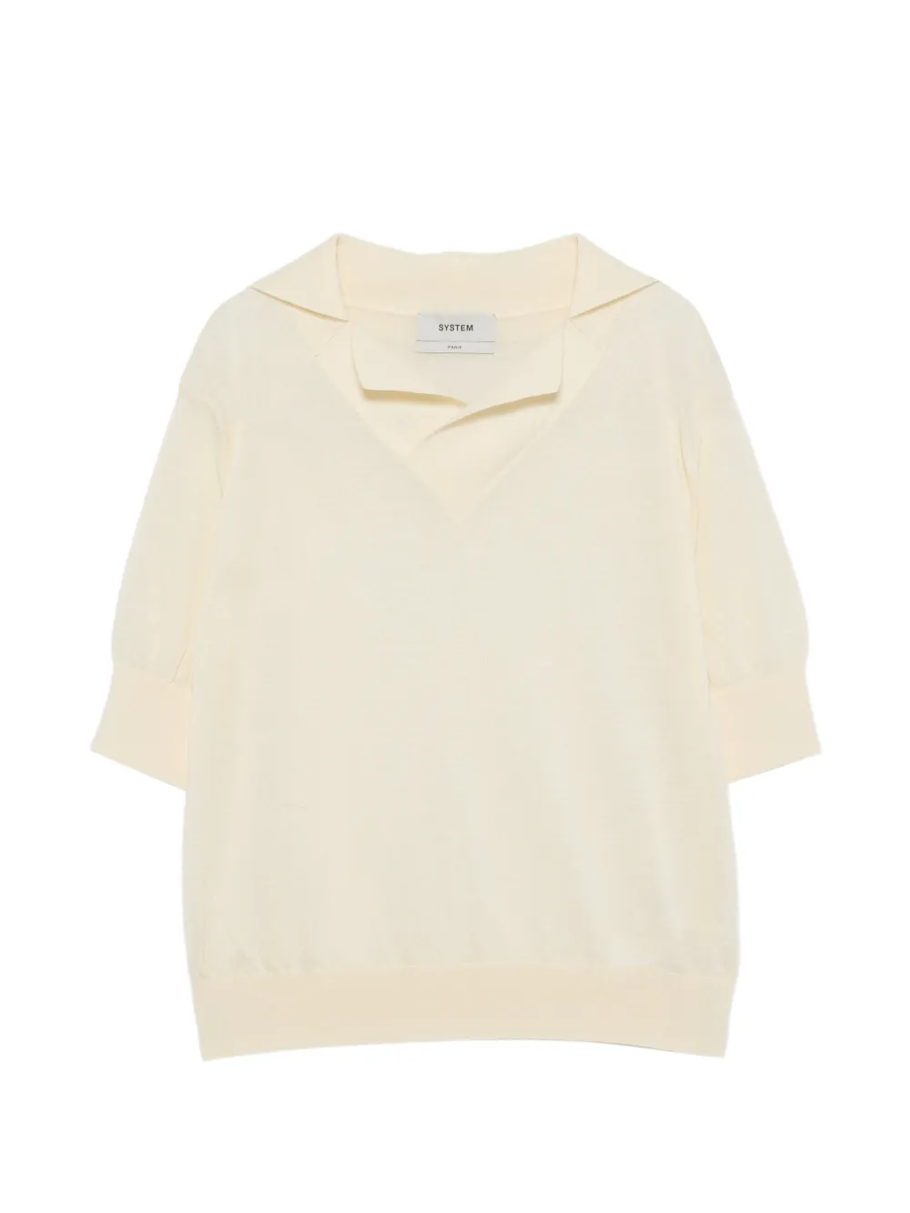 System V-neck short-sleeve top - Toni neutri